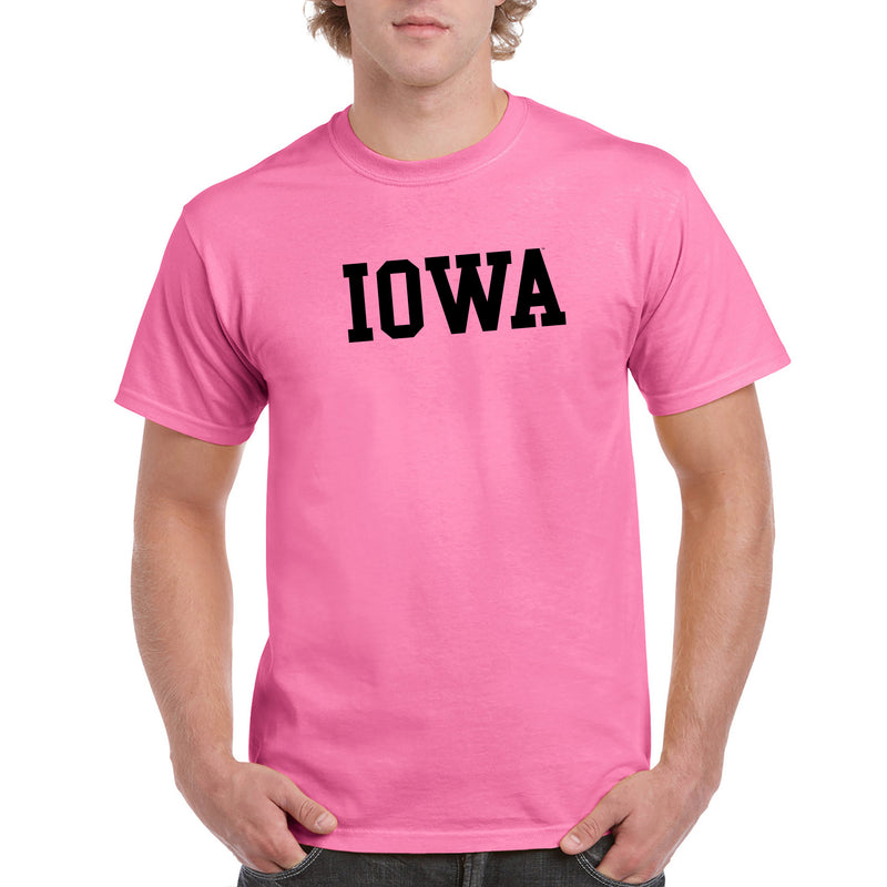 University of Iowa Hawkeyes Basic Block  Short Sleeve T Shirt - Azalea