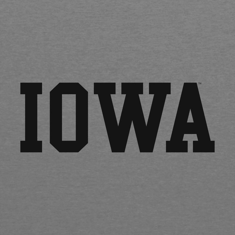 University of Iowa Hawkeyes Basic Block Next Level Short Sleeve T Shirt - Premium Heather