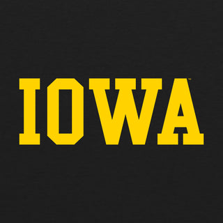 University of Iowa Hawkeyes Basic Block Short Sleeve T Shirt - Vintage Black