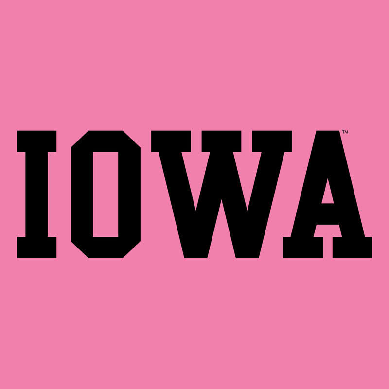 University of Iowa Hawkeyes Basic Block Womens Short Sleeve T Shirt - Azalea