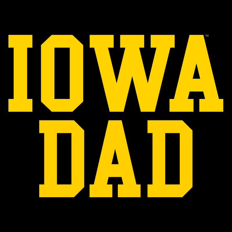 Iowa Hawkeyes Basic Block Dad Crewneck Sweatshirt - Black