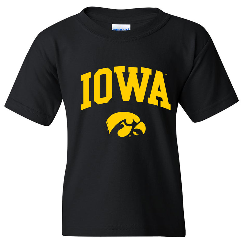 University of Iowa Arch Logo Heavy Cotton Youth Short Sleeve T-Shirt - Black