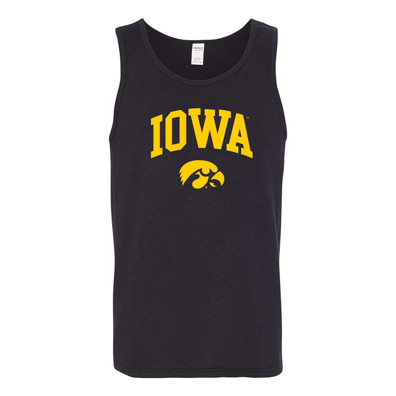 University of Iowa Hawkeyes Arch Logo Heavy Cotton Tank Top - Black