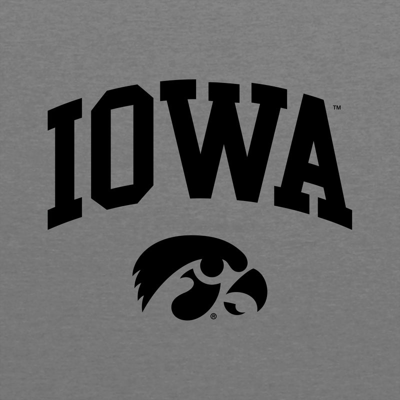 University of Iowa Hawkeyes Arch Logo Next Level Triblend Short Sleeve T Shirt - Premium Heather