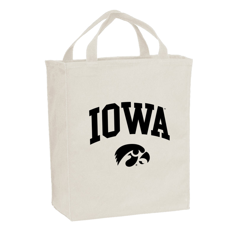 University of Iowa Hawkeyes Arch Logo Port Authority Tote Bag - Natural