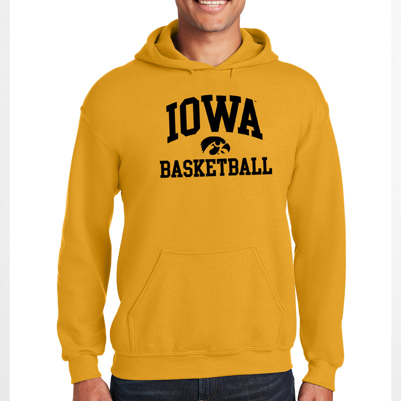 University Of Iowa Hawkeyes Arch Logo Basketball Hoodie - Gold