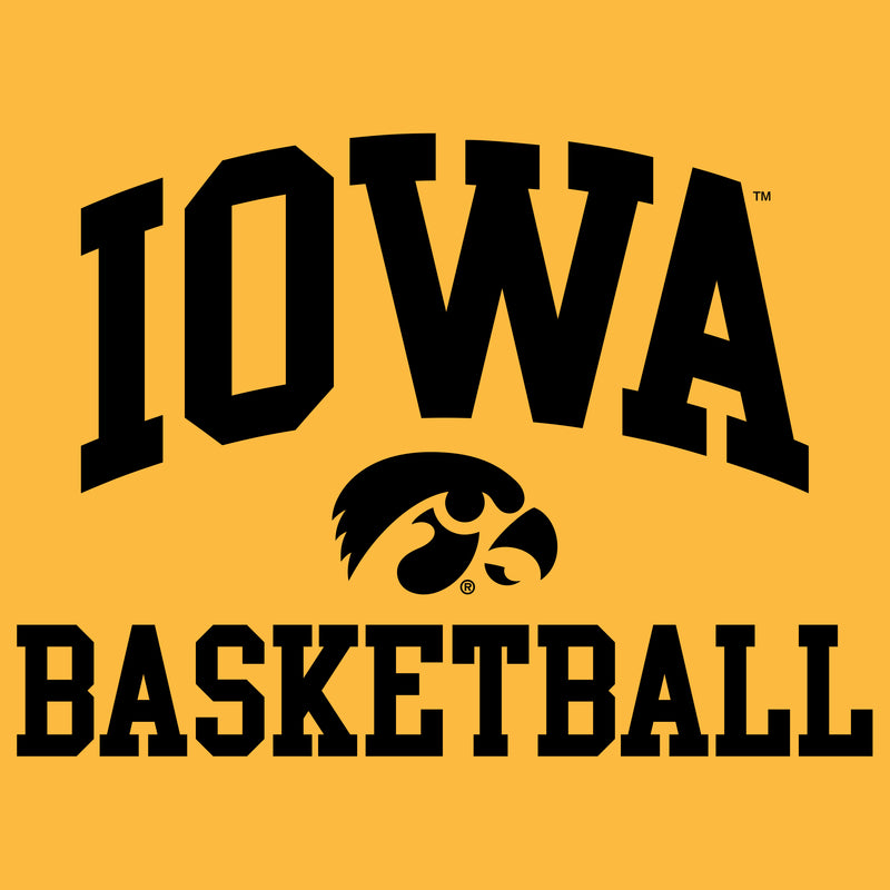 University Of Iowa Hawkeyes Arch Logo Basketball Hoodie - Gold