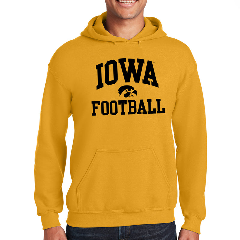University Of Iowa Hawkeyes Arch Logo Football Hoodie - Gold