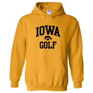 University of Iowa Hawkeyes Arch Logo Golf Hoodie- Gold