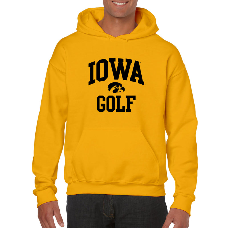 University of Iowa Hawkeyes Arch Logo Golf Hoodie- Gold