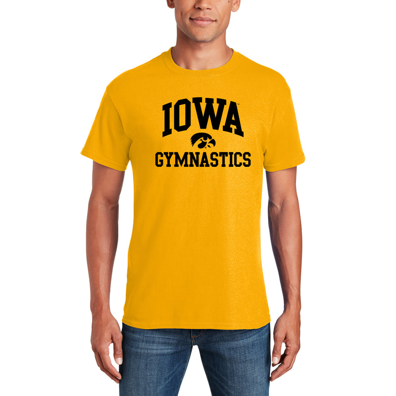 University of Iowa Hawkeyes Arch Logo Gymnastics Short Sleeve T Shirt - Gold