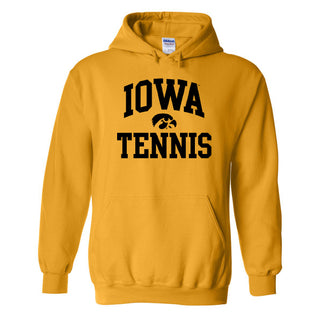 University of Iowa Hawkeyes Arch Logo Tennis Hoodie- Gold