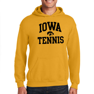 University of Iowa Hawkeyes Arch Logo Tennis Hoodie- Gold