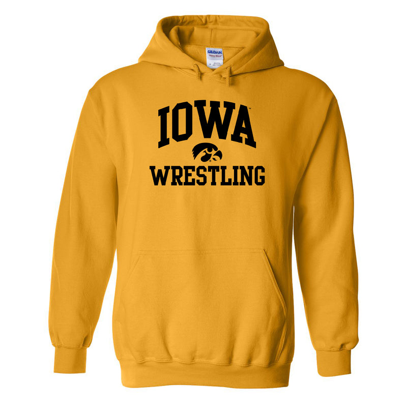 University of Iowa Hawkeyes Arch Logo Wrestling Hoodie - Gold