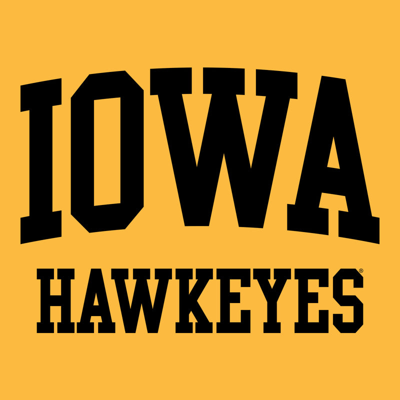 University of Iowa Hawkeyes Front Back Print Heavy Blend Hoodie - Gold