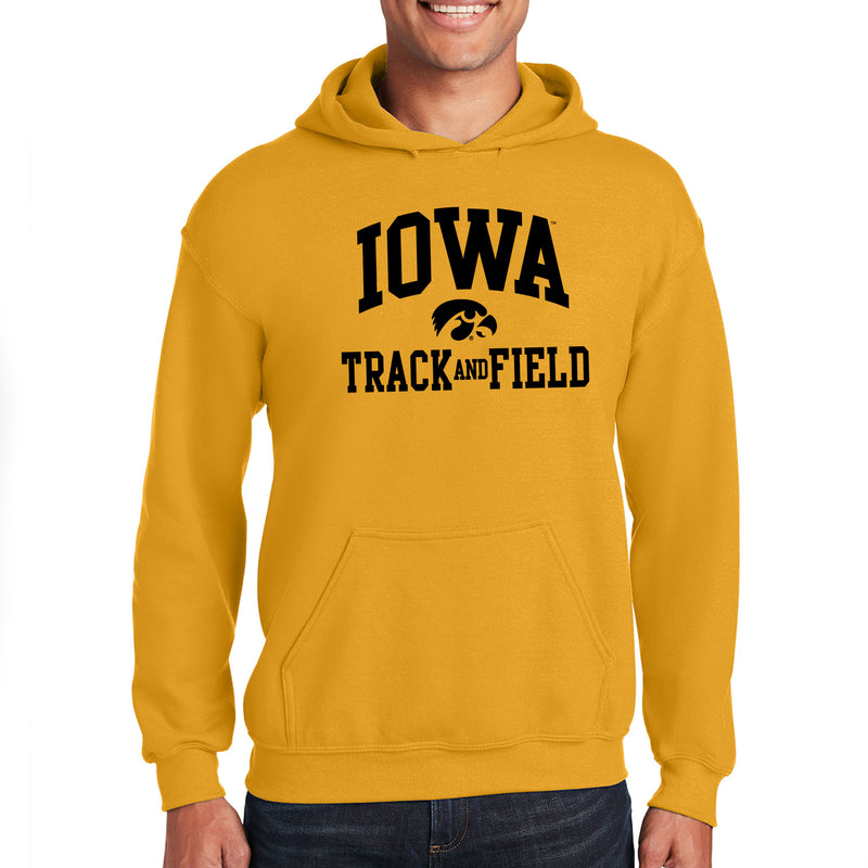 University of Iowa Hawkeyes Arch Logo Track and Field Hoodie - Gold