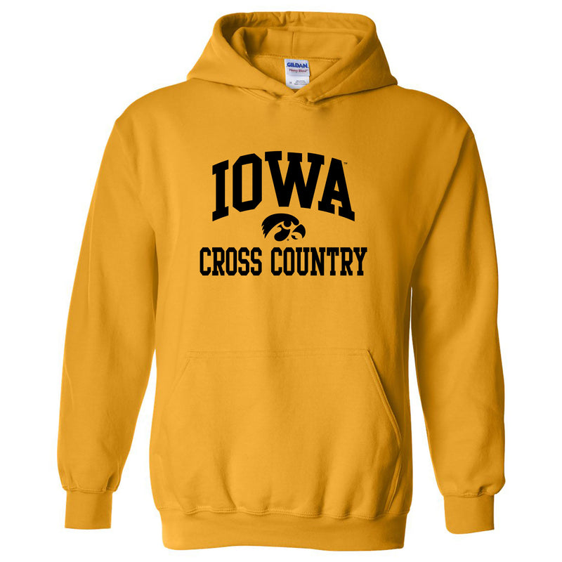 University of Iowa Hawkeyes Arch Logo Cross Country Hoodie - Gold