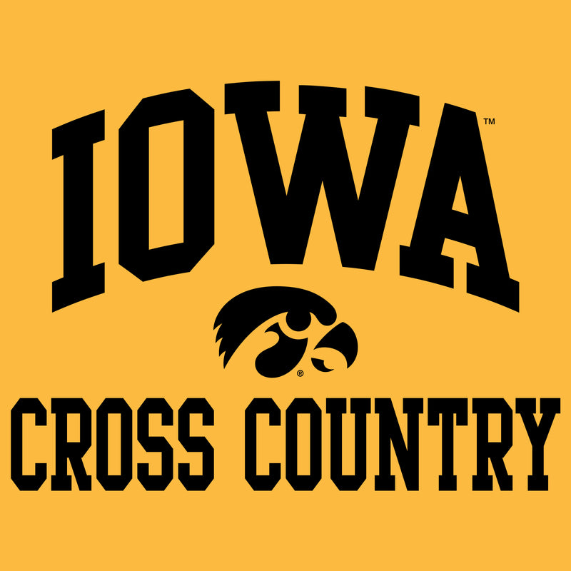 University of Iowa Hawkeyes Arch Logo Cross Country Hoodie - Gold