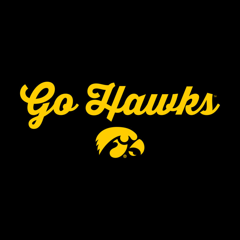 University of Iowa Hawkeyes Spirited Script Next Level Racerback Tank Top - Black