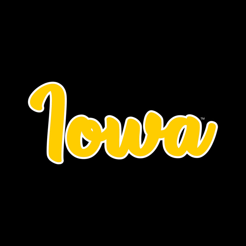 University of Iowa Hawkeyes Basic Script Cotton Heavy Blend Hoodie - Black
