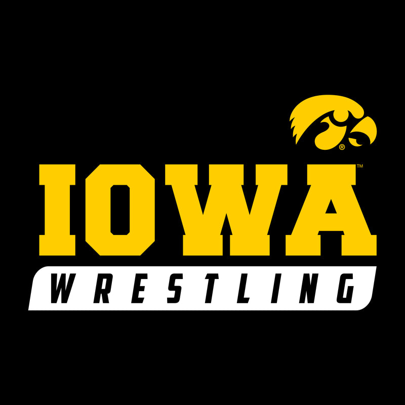 University of Iowa Hawkeyes Wrestling Slant Heavy Blend Hoodie - Black