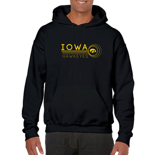 University of Iowa Hawkeyes Logo Ping Cotton Heavy Blend Hoodie - Black