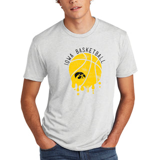 Iowa Basketball Dribble NLA T Shirt - Heather White