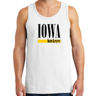 University of Iowa Hawkeyes Boldline Basic Cotton Tank Top - White