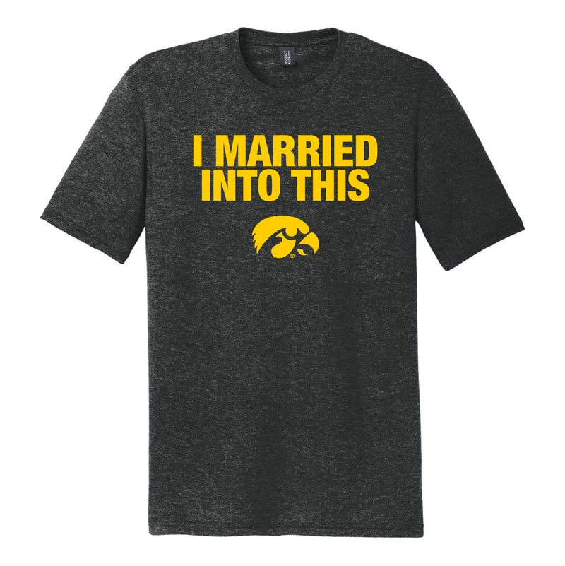 Iowa I Married Into This T-Shirt - Black Frost