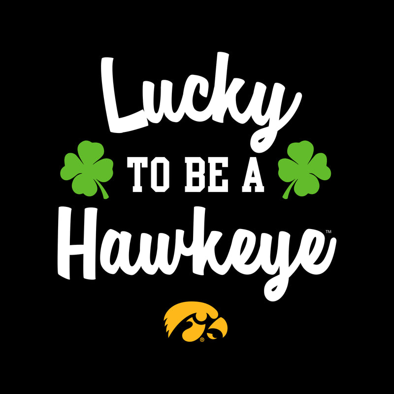 Iowa Hawkeyes Lucky to be a Hawkeye Youth T Shirt - Black