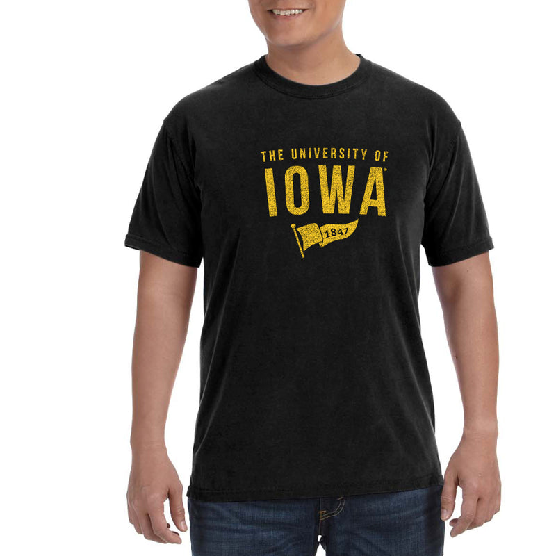 Iowa 1847 Banner Comfort Colors T-Shirt - Black