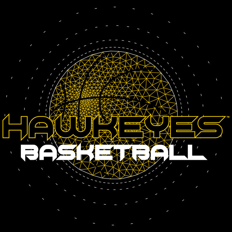 University of Iowa Hawkeyes Basketball Rezzed - Premium Cotton Tee - Black