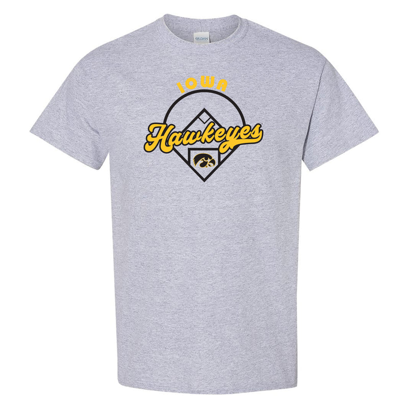Iowa Hawkeyes Baseball Field T Shirt - Sport Grey