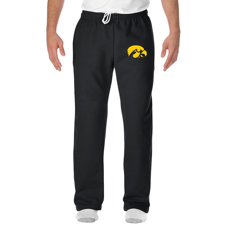 University of Iowa Hawkeye Logo Sweatpants - Black