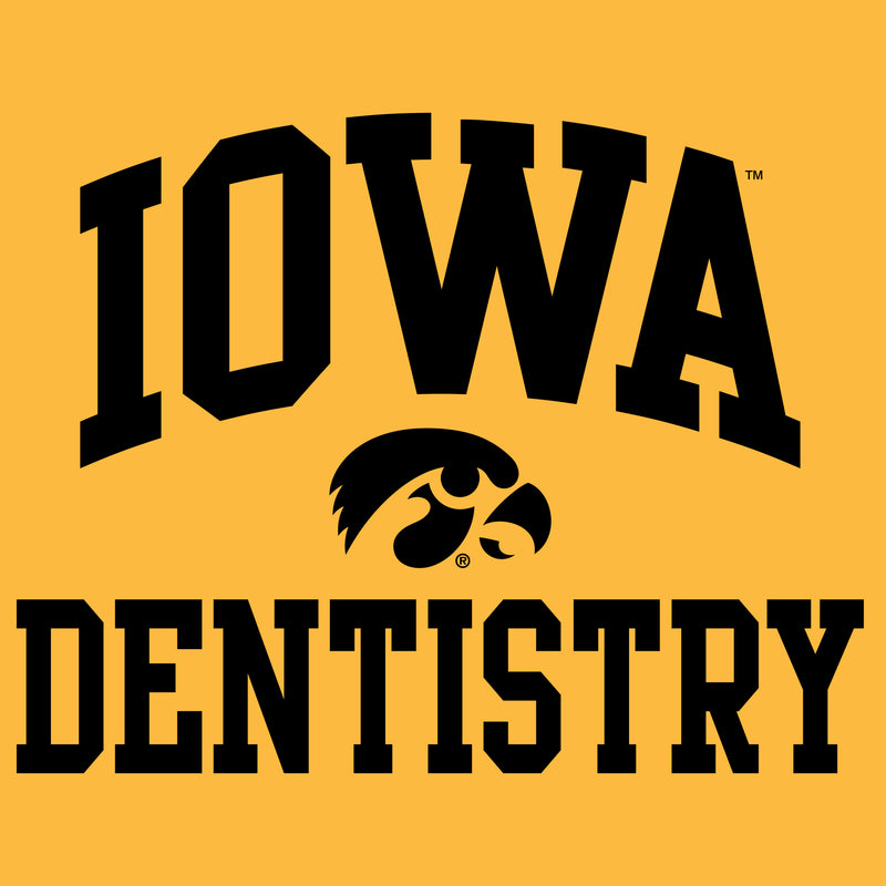 University of Iowa Hawkeyes Arch Logo Dentistry Short Sleeve T Shirt - Gold