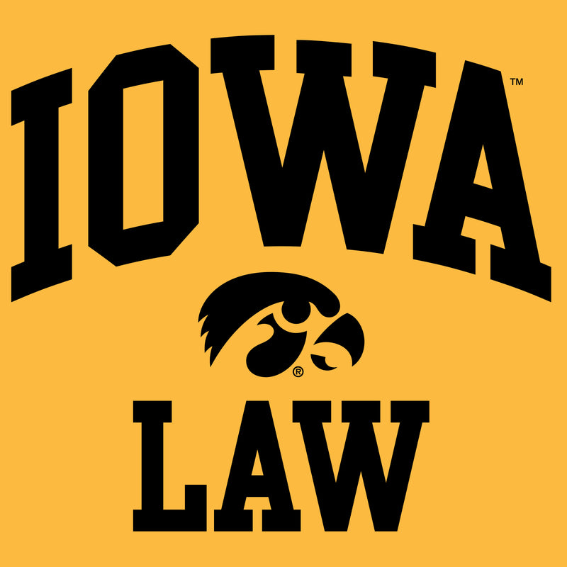 University of Iowa Hawkeyes Arch Logo Law Short Sleeve T Shirt - Gold