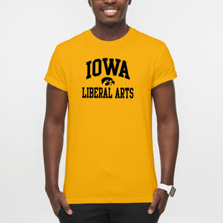 University of Iowa Hawkeyes Arch Logo Liberal Arts Short Sleeve T Shirt - Gold