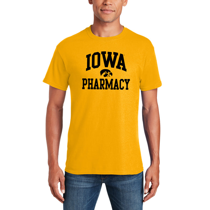 University of Iowa Hawkeyes Arch Logo Pharmacy Short Sleeve T Shirt - Gold