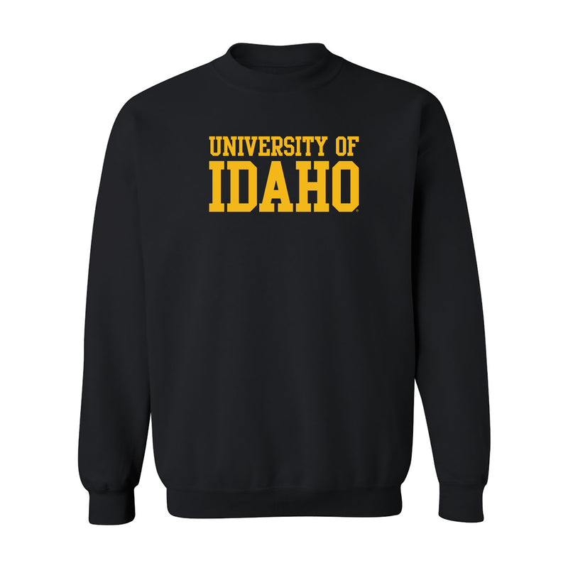 Idaho Vandals Basic Block Crewneck Sweatshirt - Black