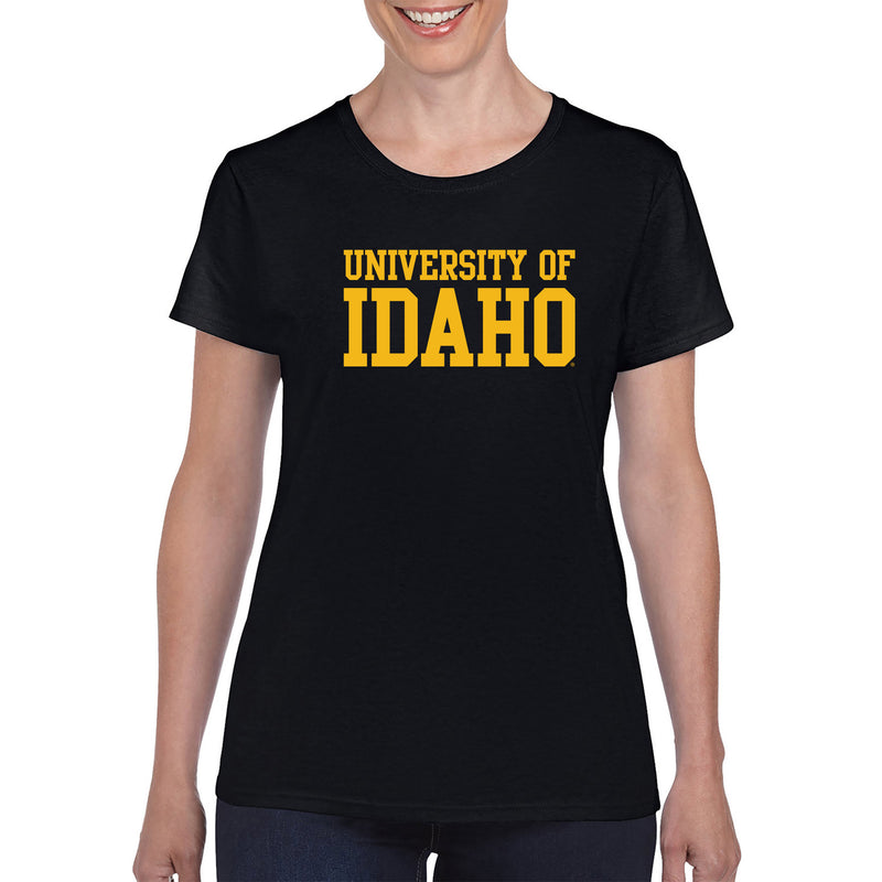 Idaho Vandals Basic Block Womens T Shirt - Black