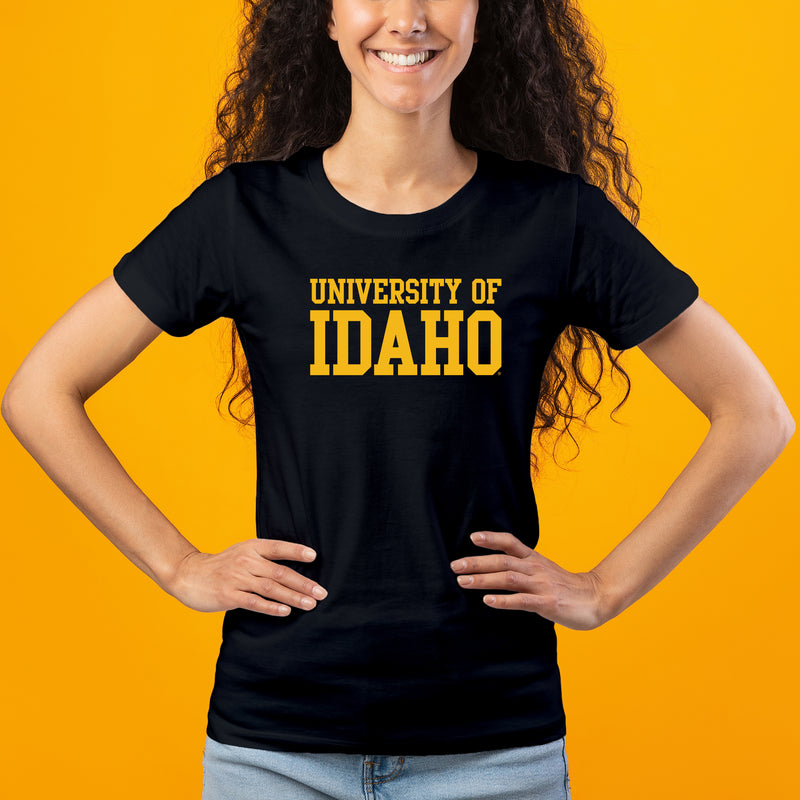 Idaho Vandals Basic Block Womens T Shirt - Black