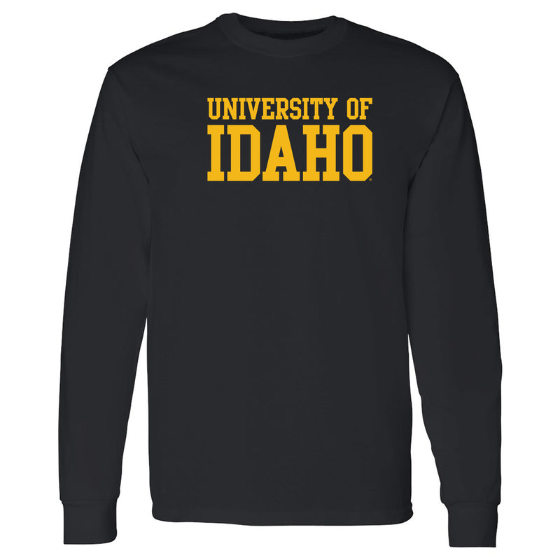 Idaho Vandals Basic Block Long Sleeve T Shirt - Black