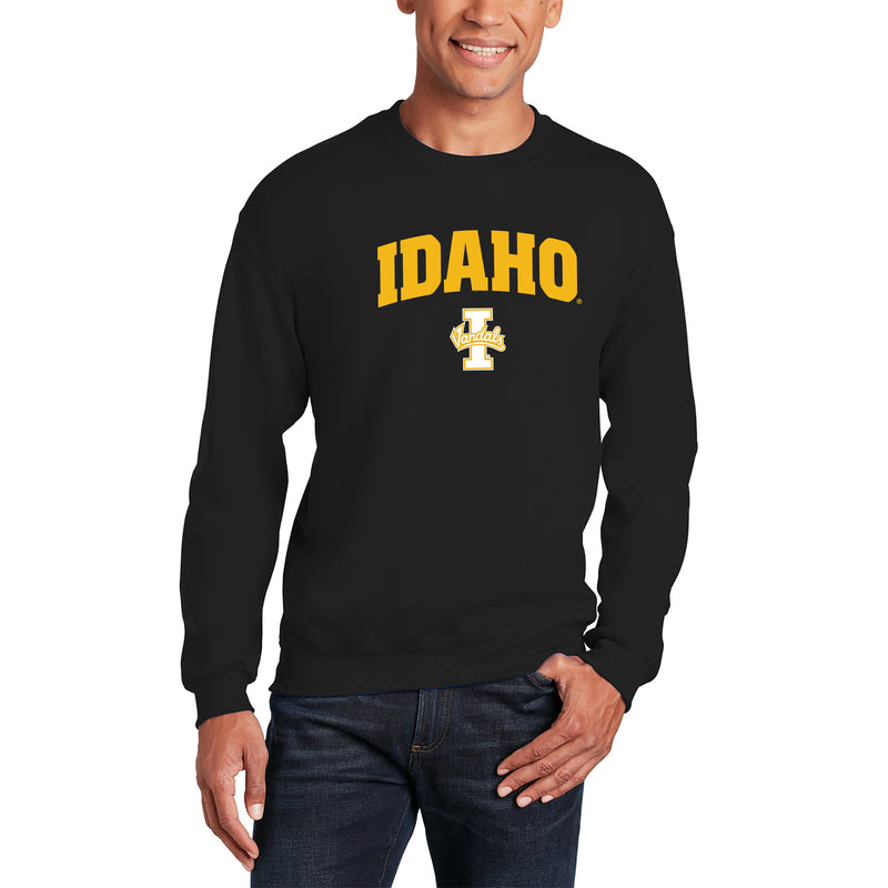 Idaho Vandals Arch Logo Crewneck Sweatshirt - Black