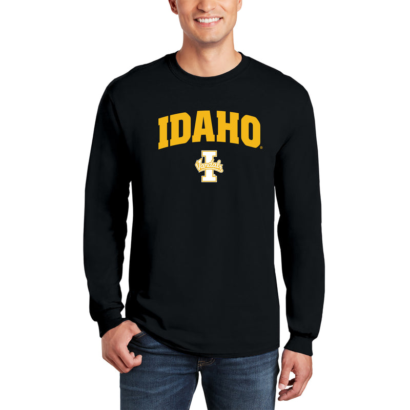 Idaho Vandals Arch Logo Long Sleeve T Shirt - Black