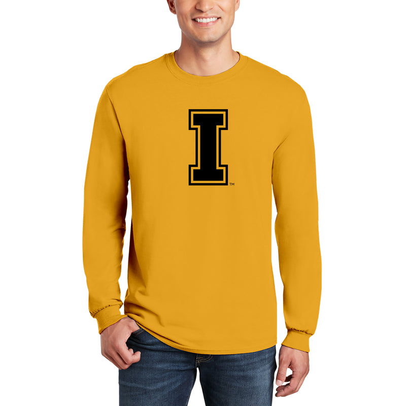 Idaho Vandals Primary Logo Long Sleeve T Shirt - Gold