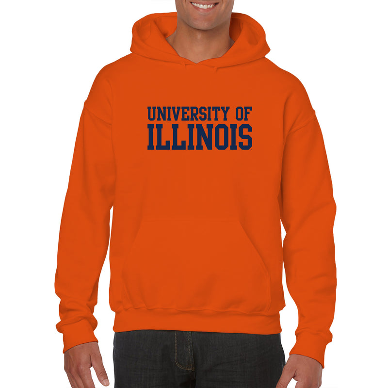University of Illinois Fighting Illini Basic Block Cotton Hoodie - Orange