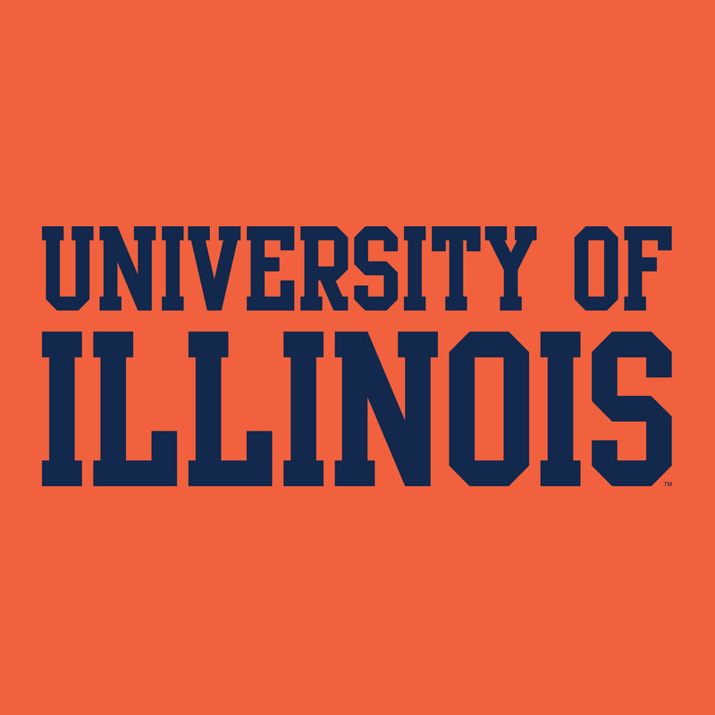 University of Illinois Fighting Illini Basic Block Cotton T-Shirt - Orange