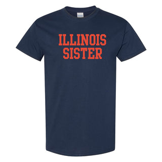 Illinois Fighting Illini Basic Block Sister T Shirt - Navy