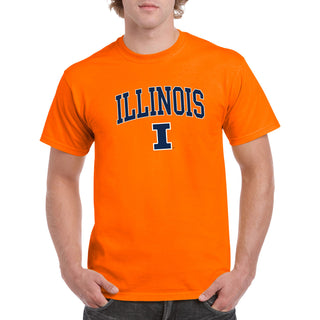 University of Illinois Fighting Illini Arch Logo Cotton T-Shirt - Orange