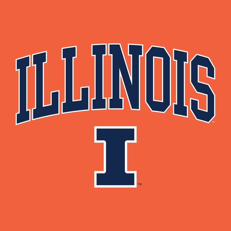 University of Illinois Fighting Illini Arch Logo Cotton Hoodie - Orange